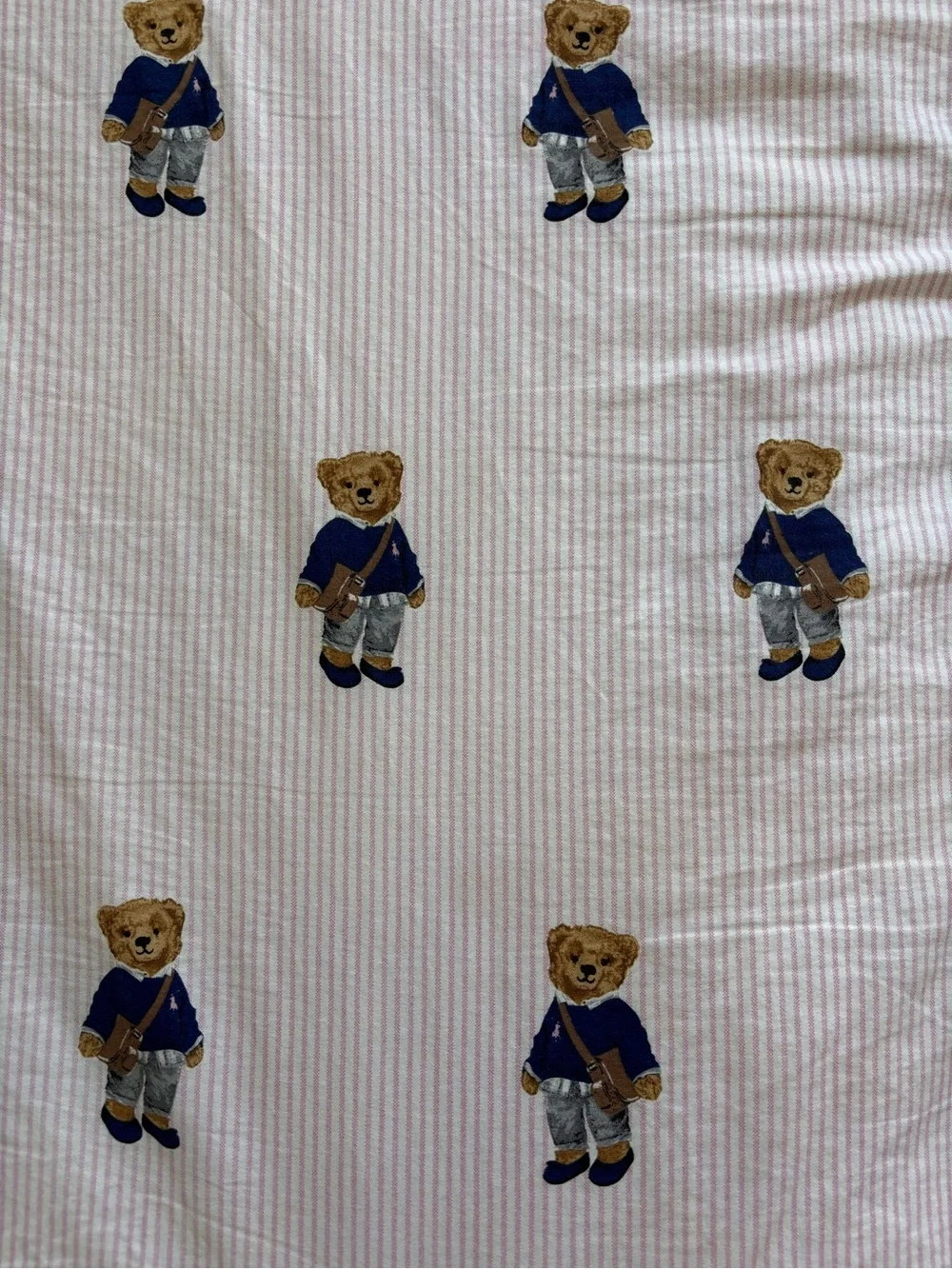 Ralph Lauren Twin Pink Polo Bear Comforter